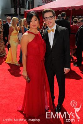 Jenna Ushkowitz and Kevin McHale at the 62nd Primetime Emmy Awards