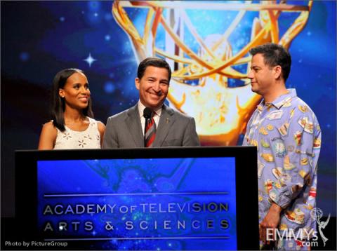 Kerry Washington, Bruce Rosenblum and Jimmy Kimmel announce the 64th Primetime Emmy Awards Nominations