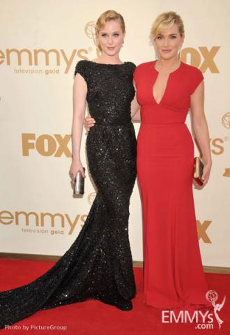 Evan Rachel Wood and Kate Winslet arrive at the Academy of Television Arts & Sciences 63rd Primetime Emmy Awards