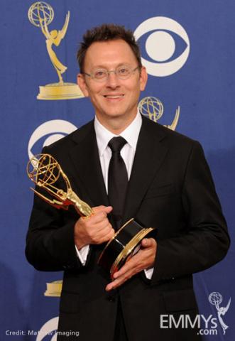 Actor Michael Emerson poses in the press room