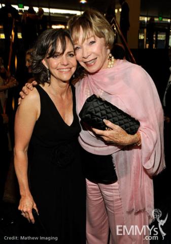 Actresses Sally Field and Shirley MacLaine