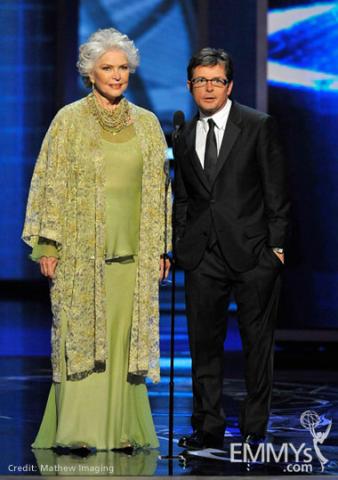 Actors Ellen Burstyn and Michael J. Fox