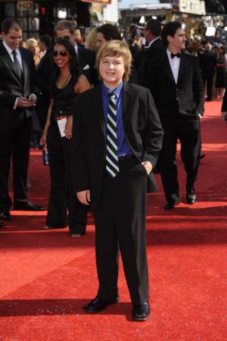 Two and a Half Men co-star Angus T. Jones at the 60th Primetime Emmy Awards