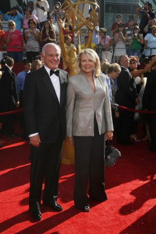 Boston Legal co-star Candice Bergen with husband Marshall Rose arrives at the 60th Primetime Emmy Awards