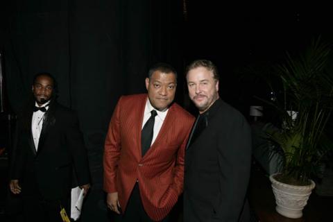CSI stars Laurence Fishburne and William Petersen at the 60th Primetime Emmy Awards