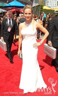 Actress Julie Benz arrives at the 62nd Annual Primetime Emmy Awards held at the Nokia Theatre