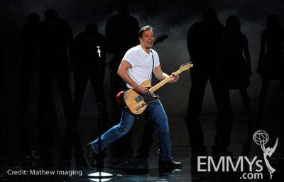 Host Jimmy Fallon performs onstage at the 62nd Annual Primetime Emmy Awards held at the Nokia Theatre
