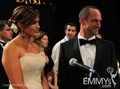 Mariska Hargitay and Christopher Meloni at the 62nd Annual Primetime Emmy Awards held at Nokia Theatre