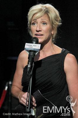 Edie Falco at the 62nd Annual Primetime Emmy Awards held at Nokia Theatre 