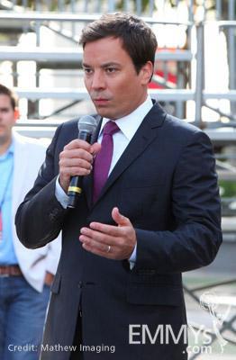 Jimmy Fallon at the red carpet rollout for the 62nd Primetime Emmy Awards held at the Nokia Theatre