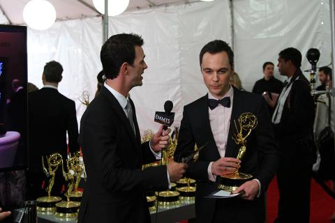 Jim Parsons speaks with Marc Istook at the Backstage Live Social Media Cam.