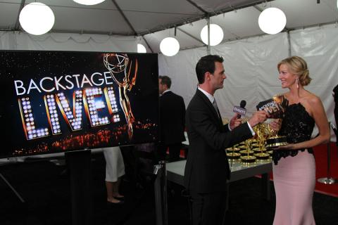 Anna Gunn speaks with Marc Istook at the Backstage Live Social Media Cam.