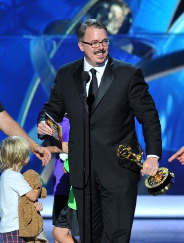 Vince Gilligan accepts the award for Outstanding Drama Series