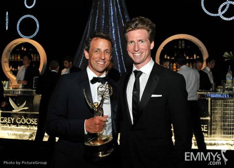 (L-R) Seth Meyers and Josh Meyers attend the 2011 Academy of Television Arts & Sciences Primetime Creative Arts Emmy Awards