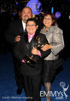 Actor Rico Rodriguez (C), father Roy and mother Diane attend Governor's Ball during the 62nd Primetime Creative Arts Emmy Award