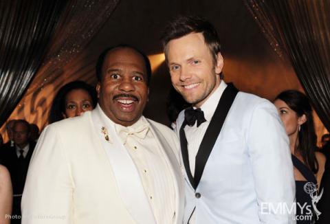 Leslie David Baker (L) and Joel McHale attend the Governors Ball 