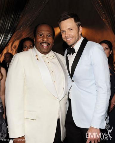 Leslie David Baker (L) and Joel McHale attend the Governors Ball 