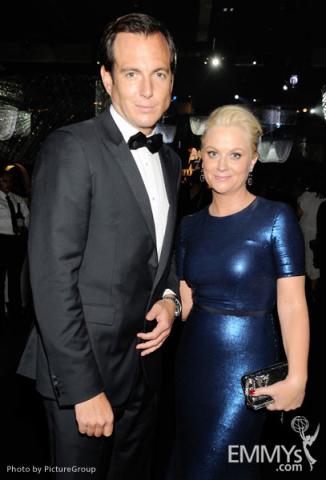 Will Arnett (L) and Amy Poehler attend the Governors Ball 