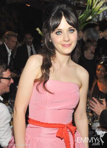 Zooey Deschanel attends the Governors Ball during the Academy of Television Arts & Sciences 63rd Primetime Emmy Awards