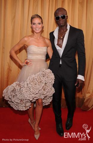 Heidi Klum (L) and Seal arrive at the Academy of Television Arts & Sciences 63rd Primetime Emmy Awards