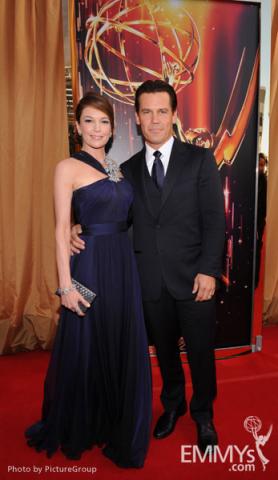 (L-R) Diane Lane and Josh Brolin arrive at the Academy of Television Arts & Sciences 63rd Primetime Emmy Awards