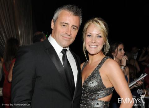 Matt LeBlanc (L) and Andrea Anders at the Governors Ball during the Academy of Television Arts & Sciences 63rd Primetime Emmys