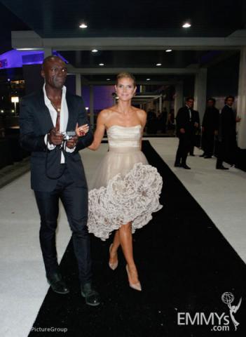 Heidi Klum (R) and Seal arrive at the Governors Ball during the Academy of Television Arts & Sciences 63rd Primetime Emmy Awards