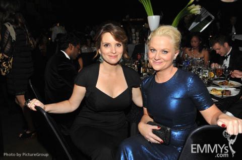Tina Fey (L) and Amy Poehler attend the Governors Ball 