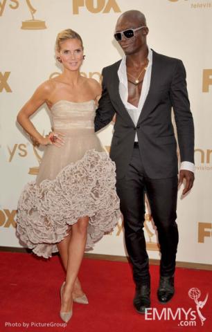 Heidi Klum and Seal arrive at the Academy of Television Arts & Sciences 63rd Primetime Emmy Awards
