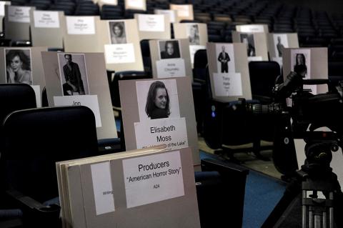 Seat cards for the 65th Emmy Awards.