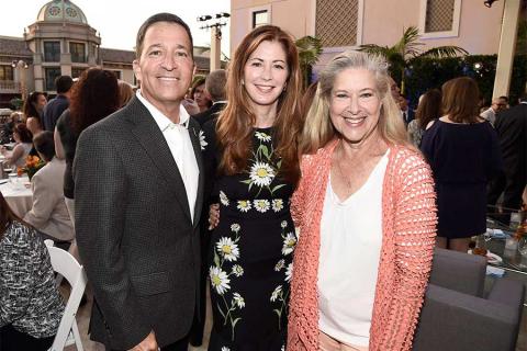 Television Academy president and CEO Bruce Rosenblum, Dana Delany, and Lynn Roth at the 2016 Academy Honors on Wednesday, June 8 at the Montage Hotel in Los Angeles, California. 