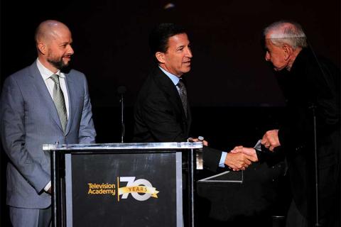 Jon Cryer, Bruce Rosenblum, and Garry Marshall at the Television Academy’s 70th Anniversary Gala and Opening Celebration for its new Saban Media Center on June 2, 2016
