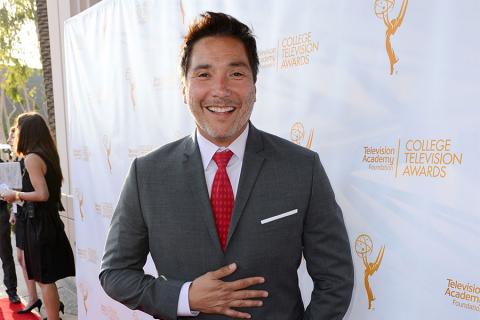 Benito Martinez poses on the red carpet at the 35th College Television Awards