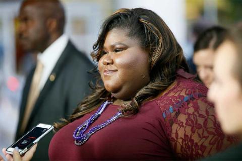 Gabourey Sidibe arrives at An Evening with the Women of American Horror Story in Hollywood, California.