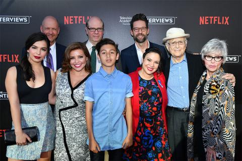 The cast and creators of One Day at a Time at The Power of TV: A Conversation with Norman Lear and One Day at a Time, presented by the Television Academy Foundation and Netflix in celebration of the Foundation's 20th Anniversary of THE INTERVIEWS: An Oral