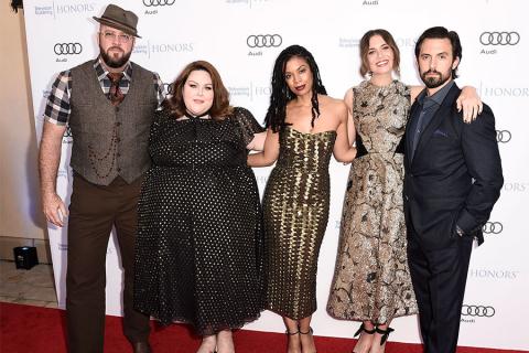Chris Sullivan, Chrissy Metz, Susan Kelechi Watson,  Mandy Moore, and Milo Ventimiglia at the 2017 Television Academy Honors at the Montage Hotel on Thursday, June 8, 2017, in Beverly Hills, California. 