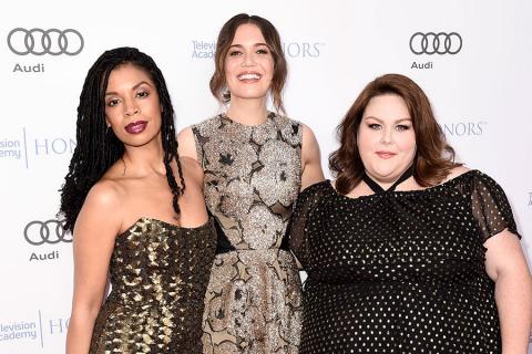 Susan Kelechi Watson, Mandy Moore, and Chrissy Metz at the 2017 Television Academy Honors at the Montage Hotel on Thursday, June 8, 2017, in Beverly Hills, California. 