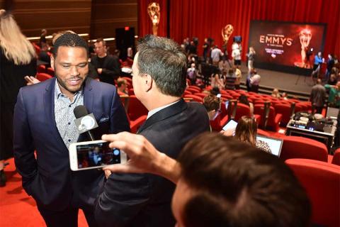 Anthony Anderson is interviewed in the Wolf Theatre at the Saban Media Center, North Hollywood, California on July 14, 2016.