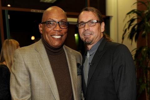 Paris Barclay and Kurt Sutter at An Evening with Sons of Anarchy.