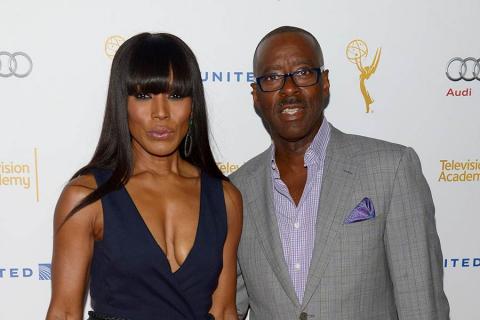 Angela Bassett and Courtney B. Vance arrive at the Performers Peer Group nominee reception in West Hollywood.