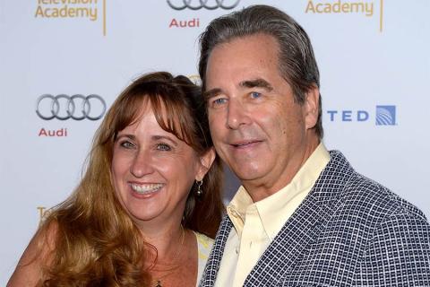 Wendy Treece and Beau Bridges arrive at the Performers Peer Group nominee reception in West Hollywood.