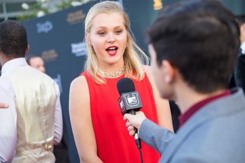 Erika Olsted is interviewed at the 38th College Television Awards presented by the Television Academy Foundation at the Saban Media Center on Wednesday, May 24, 2017, in the NoHo Arts District in Los Angeles. 