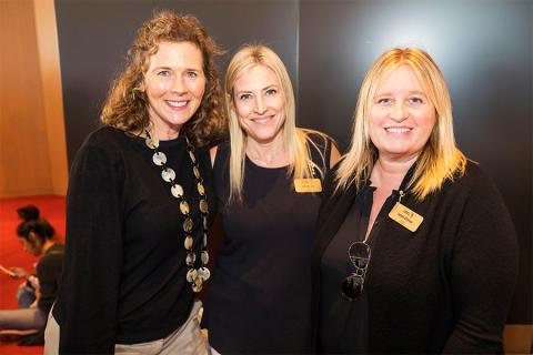 Television Academy Governors Janet Dimon and Jill Daniels with guest at It's Not Just A Cartoon! Animation Day, presented by the Television Academy for its members and their families on Saturday, November 11, 2017 at the Saban Media Center in North Hollyw