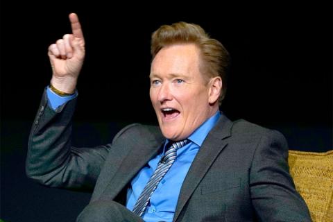Conan O'Brien at The Rise of the Cerebral Comedy: A Conversation with Bob Newhart, presented Tuesday, Aug. 8, 2017, at the Television Academy's Wolf Theater at the Saban Media Center in North Hollywood, California. 