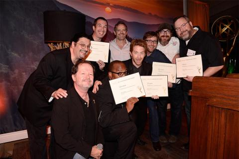 Chuck Sheetz, Russell Calabrese and the team from Robot Chicken at the Animation and Children's Programming Nominee Reception in North Hollywood, California.