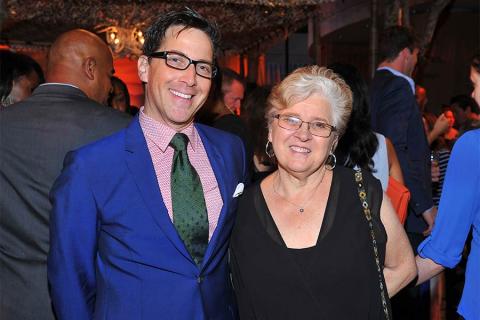 Dan Bucatinsky of Scandal and his mother Myriam Bucatinsky at Dynamic and Diverse: A 66th Emmy Awards Celebration of Diversity at the Television Academy in North Hollywood, California.