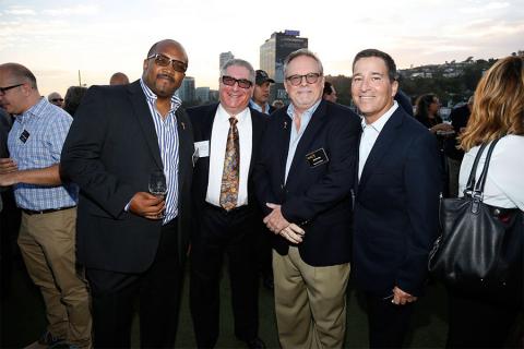 Daniel Evans III, Stephen Jay Strauss, Kevin Pike and Bruce Rosenblum at the Executives Emmy Celebration in West Hollywood, California.