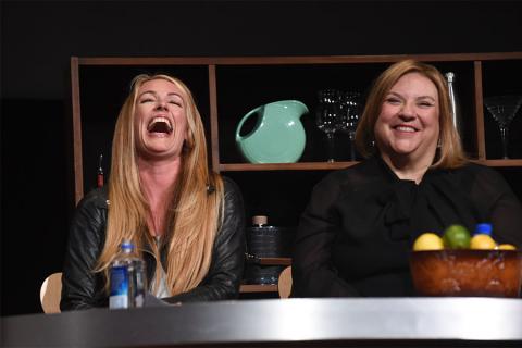 Cat Deeley and Gail Berman share a laugh at Mike Darnell: Reality TV's Great Provocateur at the Saban Media Center in North Hollywood, California, March 29, 2017.