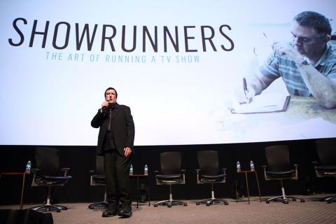 Filmmaker Des Doyle (Showrunners) at Showrunners: The Art of Running a TV Show in North Hollywood, California.