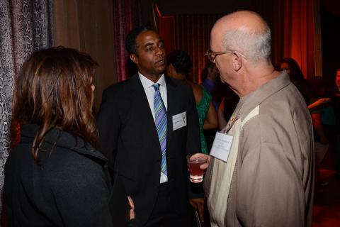 Eileen Finkelstein, Hudson H. Smith III, and Jason B. Rosenfield at the Picture Editors Nominee Reception in North Hollywood, California.